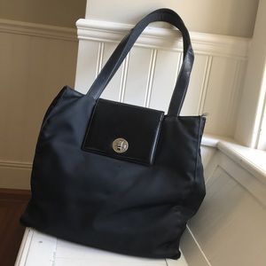 Bulgari black nylon tote bag